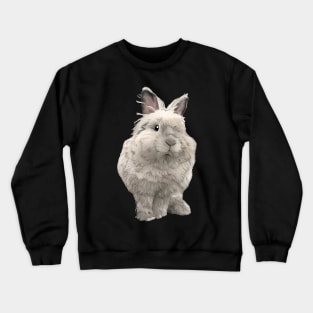 White Lion Head Rabbit _ Bunniesmee Crewneck Sweatshirt